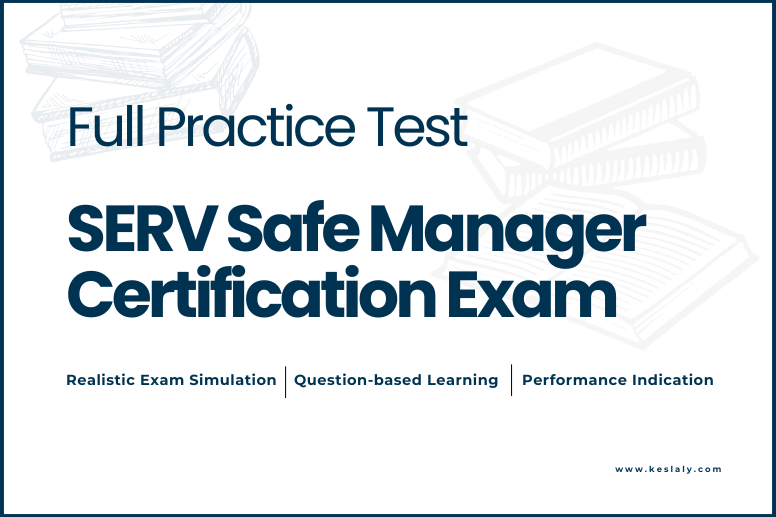 SERV Safe Manager Certification Exam practice test cover